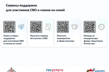 Информационная страница с актуальными мерами социальной поддержки для участников СВО и их семей.